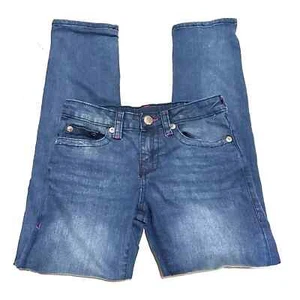 True Religion Geno Relaxed Straight Medium Wash Denim Jeans Girls 12 - Picture 1 of 9