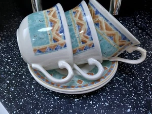 CHURCHILL PORTS OF CALL KABUL CUPS AND SAUCERS X 3 - Picture 1 of 2