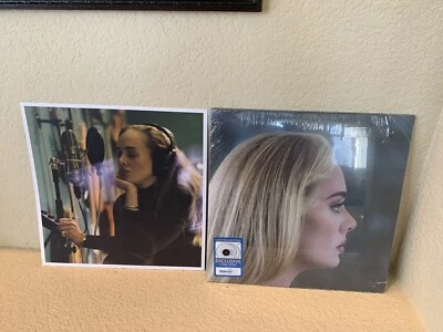 Adele 30 Walmart Exclusive Crystal Clear Vinyl Record Album LP & Poster In Hand - Image 1 of 4