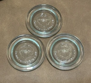Lot de 4 pots en conserve Weck COUVERCLES verre Rundrand 60 de fabrication allemande COUVERCLES SEULEMENT mini pots - Photo 1/5