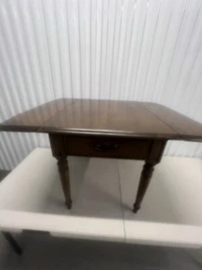 Maple Ethan Allen Drop-leaf End Table Single Drawer Free Shipping! - Picture 1 of 24
