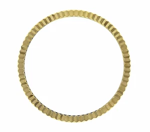 18K YELLOW REAL GOLD FLUTED BEZEL FOR ROLEX 126233, 126283, 126203,128348,128238 - Picture 1 of 4