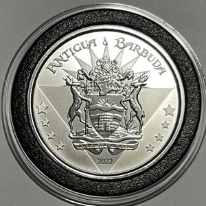 Antigua Barbuda Caribbean Collector Coin 1 Troy Oz .999 Fine Silver Round Medal - Picture 1 of 13