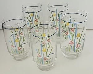 Sango Pastels Floral Glasses Vintage Tumblers - Imagen 1 de 3