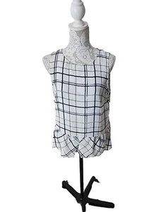 Elle Womens Sleeveless Top W/bottom Ruffle Medium - Picture 1 of 9