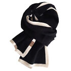 Black And White Color Matching Scarf Winter New Women S Knitted Wool Scarf