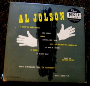 Al Jolson; Boxed Set of 4 Vinyl 45 Records from The Jolson Story + 1 Extra;Decca - Imagen 1 de 12