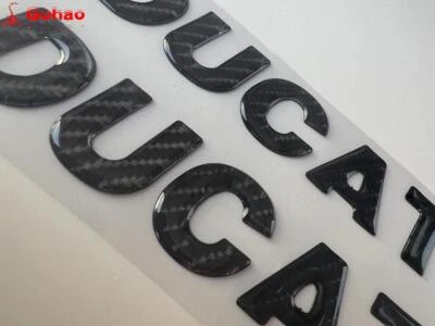 Real Carbon Fiber Fairing Tank Emblem Set for Ducati SuperSport Monster Panigale - Изображение 1 из 4