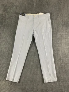 Polo Ralph Lauren Pants Mens 40x32 Pinstripe Chino Flat Front Trouser - Picture 1 of 14