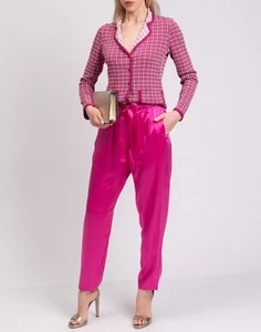 RRP€1185 UNDERCOVER Silk Straight Trousers Size 1 S Drawstring Made in Japan - Picture 1 of 8