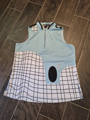 Camiseta sin mangas de golf Jamie Sadock talla 2xgrande azul 1/4 cremallera estampado abstracto usada en excelente estado xxl Foto 1 de 4