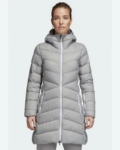 Adidas Clima Warm Puffer Packable Premium Down Jacket Medium Grey Cold Winter - Picture 1 of 16