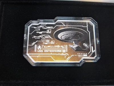 2024 NIUE Star Trek TNG USS Enterprise NCC-1701-D 1 Ounce Silver Coin 121/2000 - Image 1 of 4