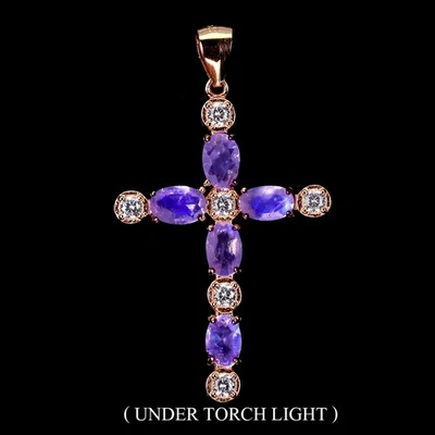 Colgante de plata de ley 925 ovalado piedra lunar piedra preciosa natural cruz joyería Foto 1 de 4