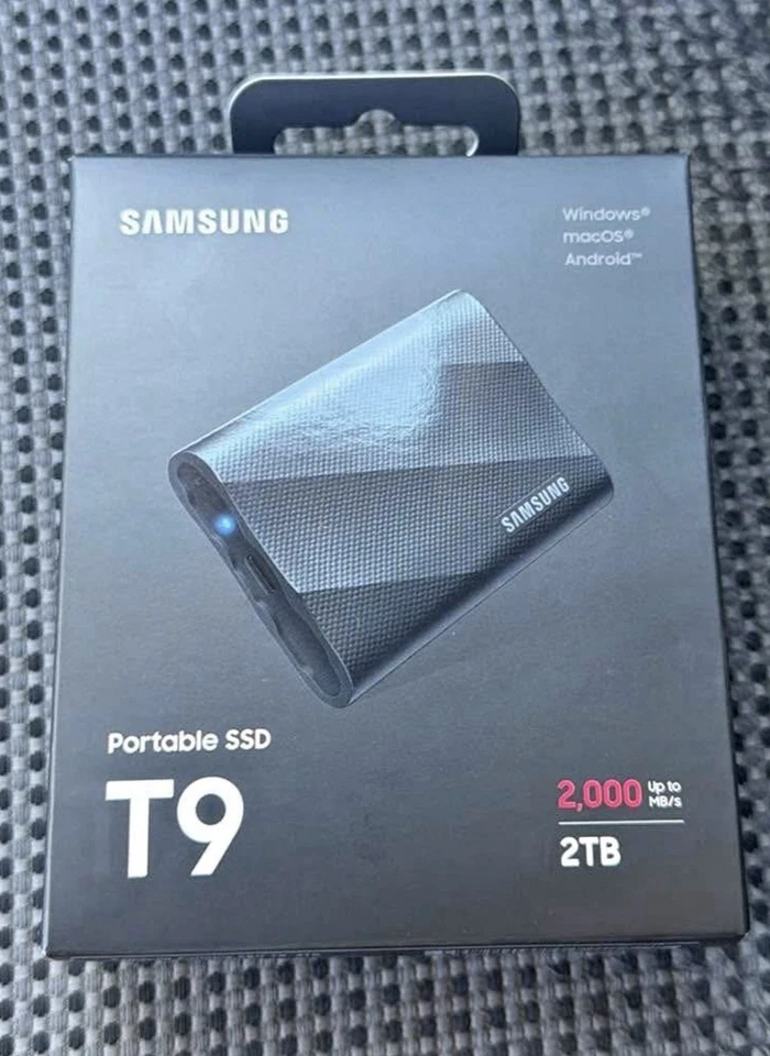 SSD portátil Samusng T9 de 2 TB Foto 1 de 1