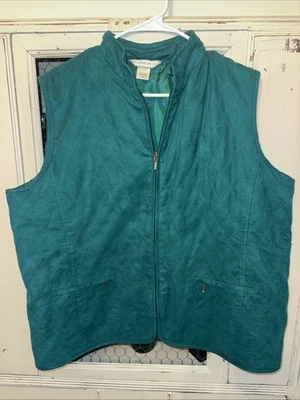 Green Vest Ladies Size 18 Allison Daley Quilted Pattern - Image 1 of 4