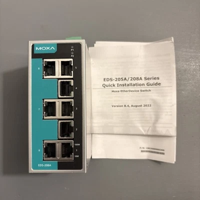 Moxa EDS-208A 8-port Compact Unmanaged Ethernet Switches EDS208A - Image 1 of 4