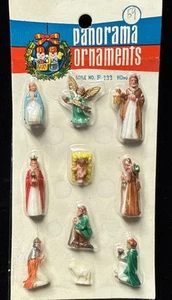 New Vintage Miniature Plastic Nativity Christmas 10pc Pack .25”-1.75” Free Ship - Picture 1 of 4