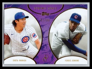 2025 Topps Dynamic Duals 19 Shota Imanaga Fergie Jenkins Cubs Purple /99 - Picture 1 of 2