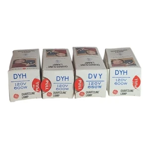 GE QUARTZLINE DYH LAMPS 120V 600W 4pc - Picture 1 of 7