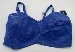 Elila 1303 Lace Wireless Soft-cup Bra Blue Size 44I - Picture 1 of 7