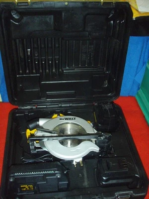 Dewalt  DW007, Cordless Circular Saw, 24v, 165mm. Charger, 2 x batteries & case - Image 1 of 4