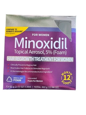 Kirkland Minoxidil 5% Espuma Tratamiento de Regeneración del Cabello para MUJERES - 12 Meses Foto 1 de 2