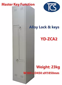 TCS Z Door Metal Steel Storage Locker 2 Door L Shape - Free Shipping Aust Wide - Picture 1 of 9