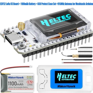 Placa ESP32 LoRa V3 con batería de 1100 mAh + antena de 915 MHz + funda SX1262 para Arduino - Imagen 1 de 10