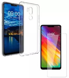 For LG G7 THINQ CLEAR CASE + TEMPERED GLASS SCREEN PROTECTOR SHOCKPROOF COVER - Picture 1 of 12