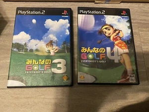 Rare Set Lot of 2 Everybody's Golf 3 & 4 Japan Import  Playstation 2 PS2 Games - Picture 1 of 5