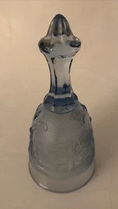 Vintage Tiara Indiana Glass Ice Blue Sandwich Pattern 6" Glass Dinner Bell EUC - Picture 1 of 4