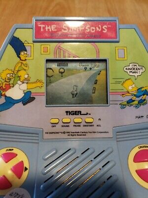Vintage The Simpsons  Handheld Electronic LCD Video Game Tiger, 1990 Works!