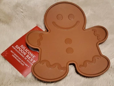 Nuevo reposacuchara de silicona Gingerbread Man Foto 1 de 3