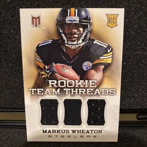 2013 Momentum Markus Wheaton ROOKIE Triple Patch Steelers 79/299 B1