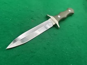VOORHIS 11" DAGGER CUSTOM Fighter 6" tapered TANG "Scarce Knife" With CASE - Picture 1 of 12