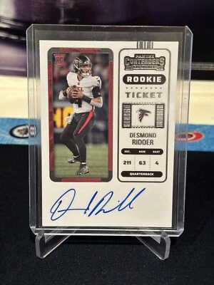Desmond Ridder 2022 Panini Contenders #114 Rookie Ticket Auto - Image 1 of 2