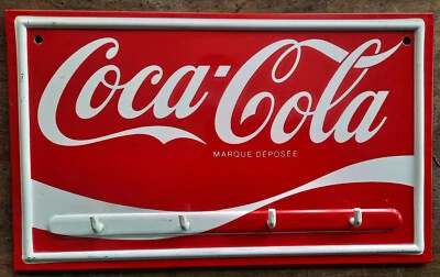 Ancienne Plaque  porte torchon COCA COLA  café deco cuisine loft  18x30cm - Photo 1/2