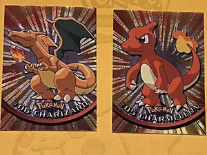2000 Topps Chrome Pokemon #06 Charizard Series 1 #05 Charmeleon Nintendo Vintage