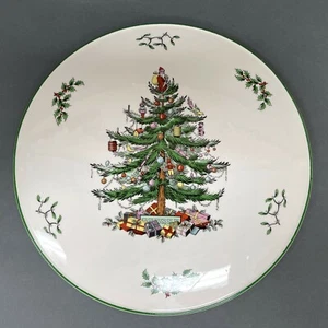 Spode Christmas Tree Round Cake Plate Server Tray - Retails $80 - Picture 1 of 4