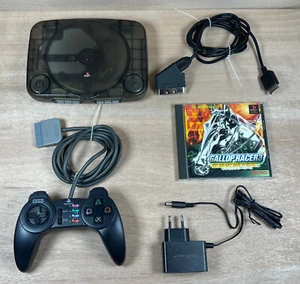 Console Sony Psone Clear Black PS1 PSX Region Free C-Sync Manette SCPH-102 - Foto 1 di 19