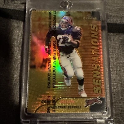1999 Topps Finest Gold Refractor Die Cut /100 Corey Dillon 🔥PRISTINE🔥 - Image 1 of 4