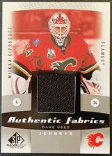 2010/11 UD Authentic Fabrics - Miikka Kiprusoff (Calgary Flames) #AF-KI