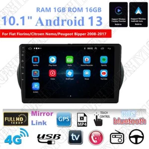 10.1'' Car Stereo Radio GPS For Fiat Fiorino/Citroen Nemo/Peugeot Bipper 2008-17 - Picture 1 of 23