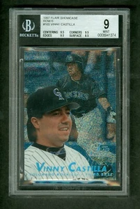 Vinny Castilla 1997 Flair Showcase Row 0 #165 Rockies Beckett Graded 9 MINT - Picture 1 of 2