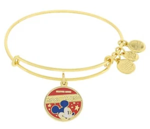 NEW ALEX & ANI MICKEY MOUSE BANNER GOLD BANGLE NWT SEALED SOLD OUT DISNEY PARK - Picture 1 of 1