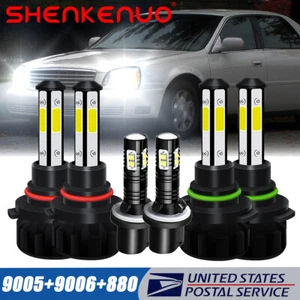 For Cadillac DeVille 2000-2005 - 6000K LED Headlight Hi/Lo + Fog Light Bulbs Kit - Picture 1 of 12