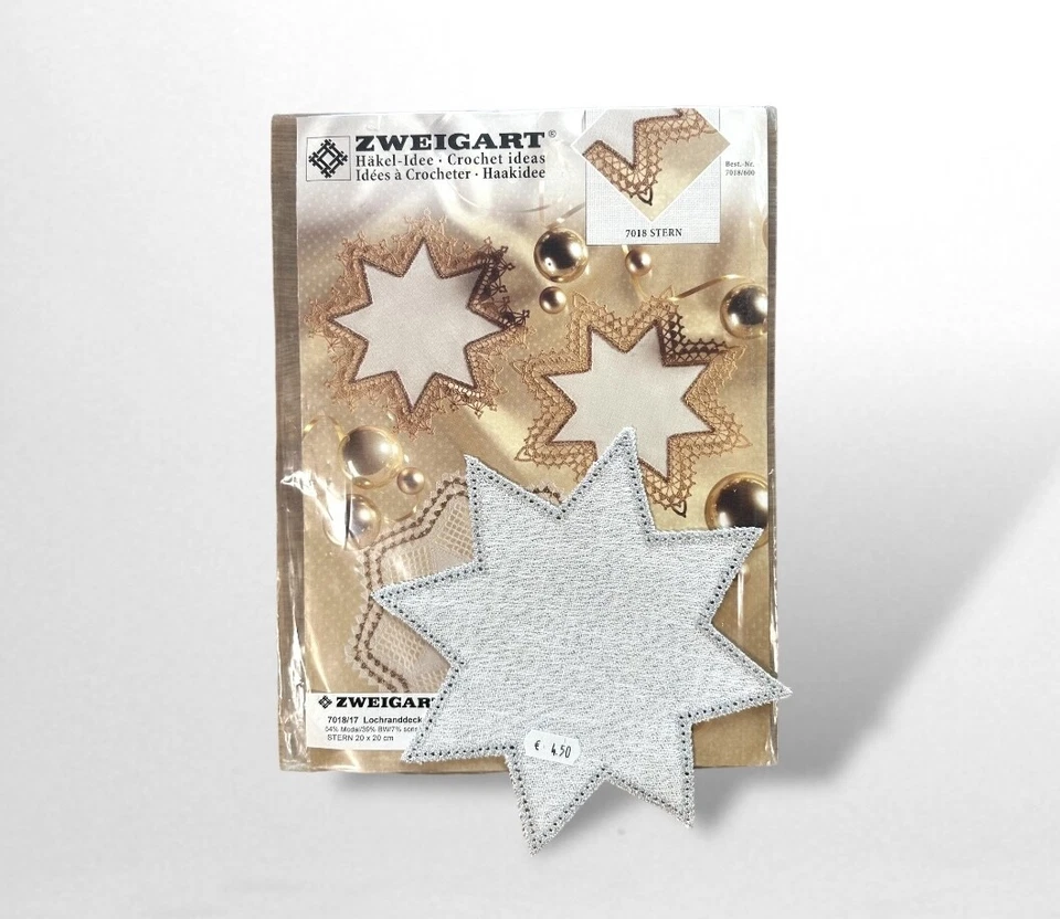 Zweigart Lochranddeckchen ,,Stern'' 20x20cm, verschiedene Farben, 1 Stück