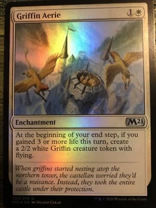 GRIFFIN AERIE Foil Core Set 2021 M21 Magic MTG MINT Ships Free!! - Imagen 1 de 3