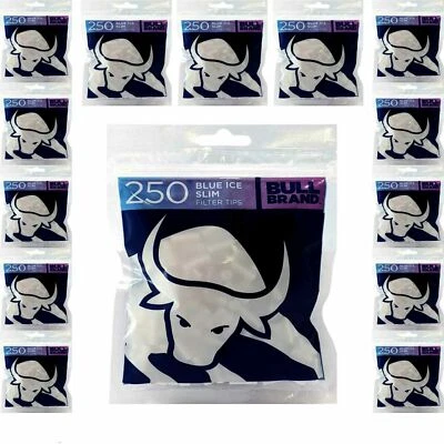 6000 x BULL Brand Filter Tips SLIM Bags BLUE ICE Fresh BERRY Smoking UK FREE P&P - Image 1 of 3